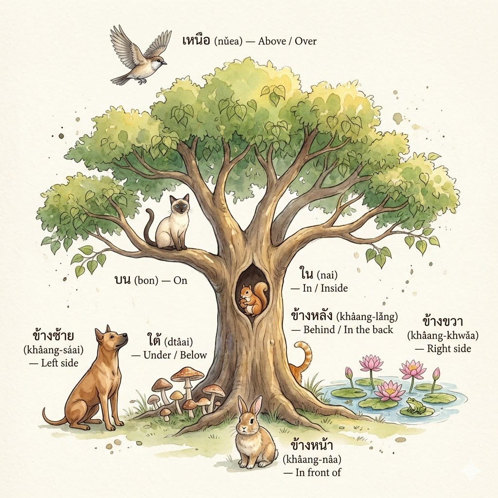 Prepositions in Thai