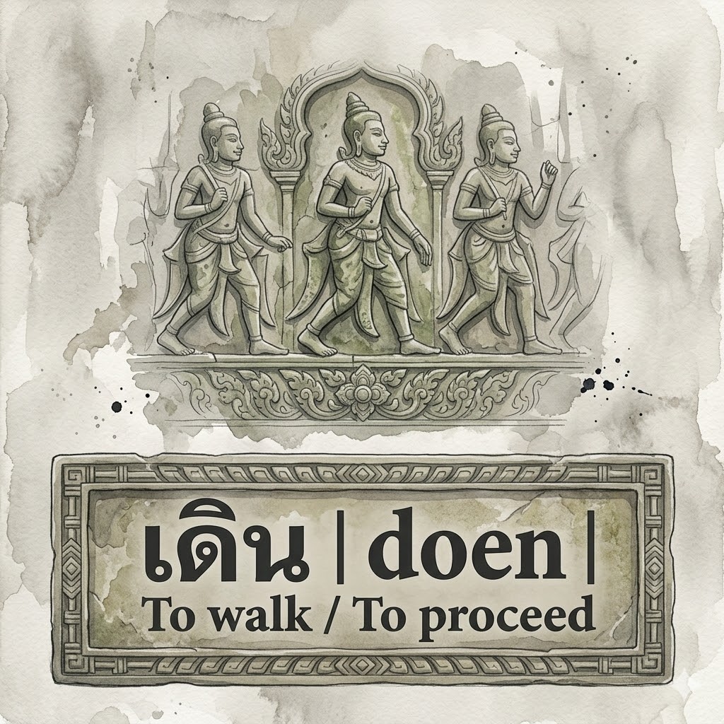 เดิน | doen | To walk / To proceed