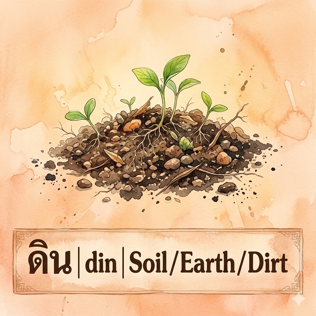 ดิน | din | Soil / Earth / Dirt