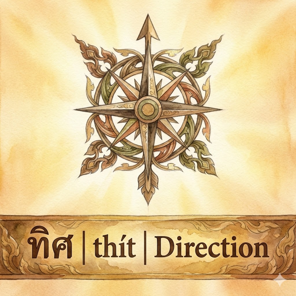 ทิศ | thít | Direction