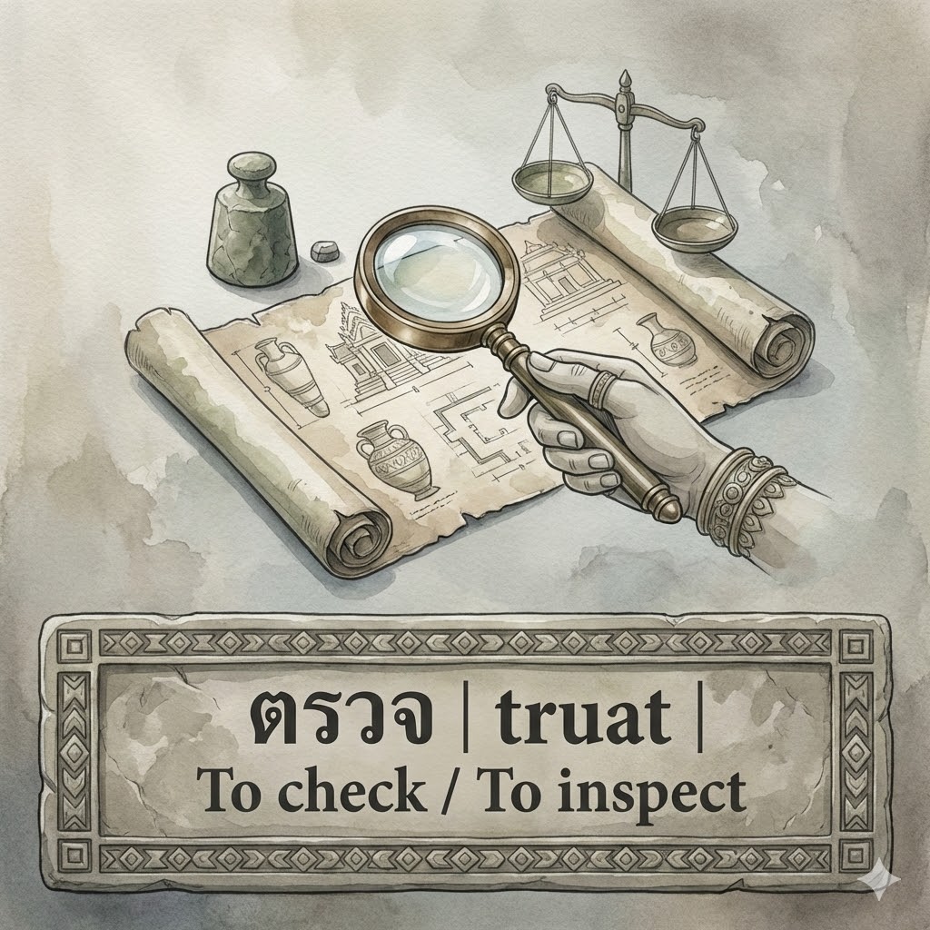 ตรวจ | truat | To check / To inspect