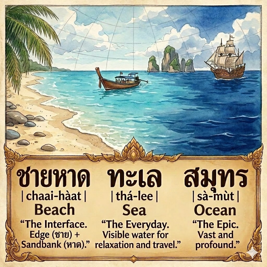 Sea in Thai language