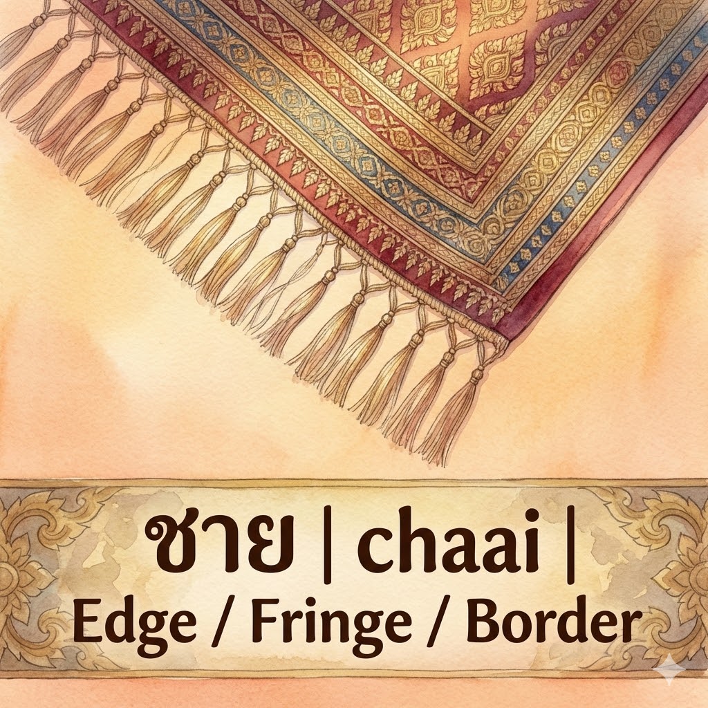 ชาย | chaai | Edge / Fringe / Border