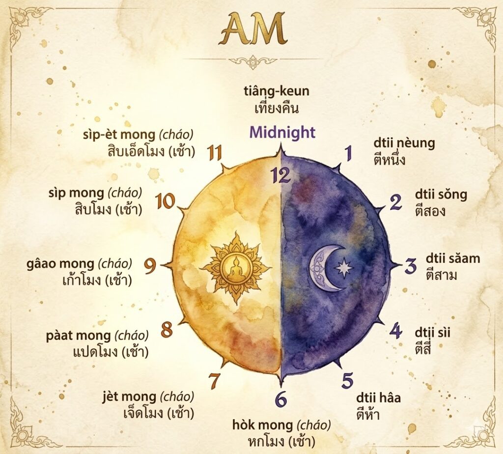 Telling Time in Thai